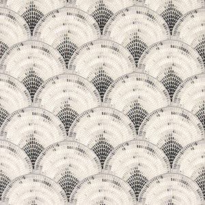 Carole Fabric Mosaic Fan Ebony