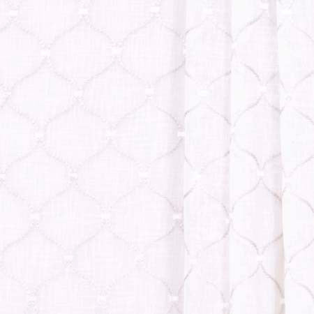 Rollover Pearl by Carole Designer Fabric Sheer Intrigue 100% Polyester India 4 3/8"V, 4" H 51" - Swanky Fabrics -