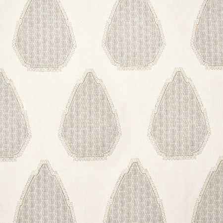 Might Have Known Parchment by Carole Designer Fabric Artisan 36% Polyester, 26% Cotton, 22% Viscose, 16% Linen CHINA 30,000 Wyzenbeek Double Rubs 27" V, 13 1/2" H 55" - Swanky Fabrics -