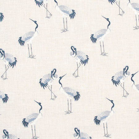 Heron River by Carole Designer Fabric Bluebird 86% Polyester, 9% Rayon, 5% Linen China Passes 73,000 Double Rubs Wyzenbeek </p><p>Repeat: 15 1/2" V, 13 1/2" H 54" - Swanky Fabrics -