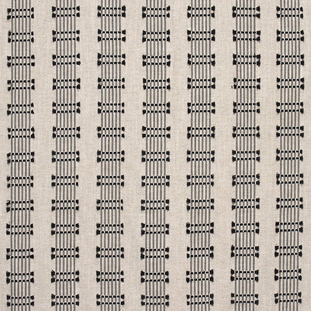 Over The Tracks Noir by Carole Designer Fabric Artisan Base: 81% Cotton, 19% Poly. Embr: 100% Cotton INDIA N/A 2.13" V, 4" H 54.75" - Swanky Fabrics -