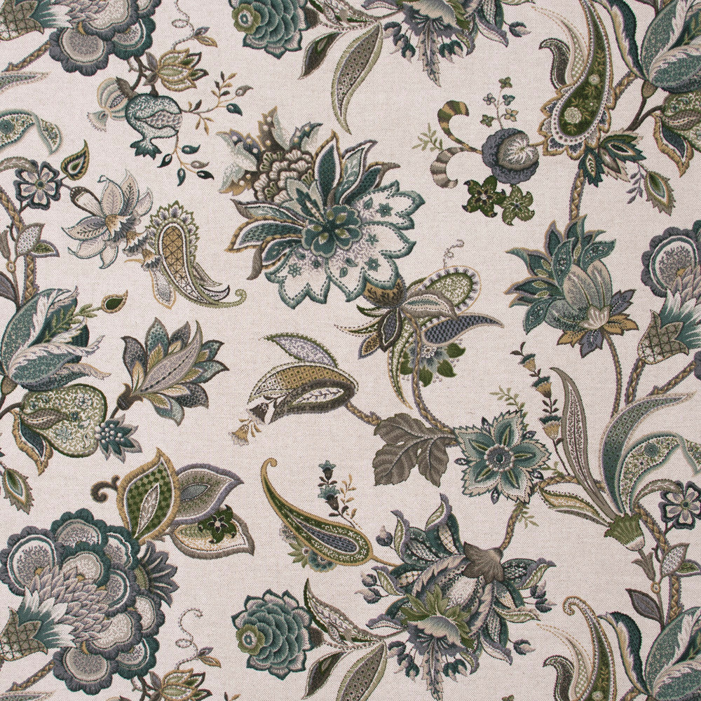 Cold Morning Haze by Carole Designer Fabric Lemongrass 90% Cotton, 5% Rayon, 5% Linen-SSR Printed & Finished in USA Passes 15,000 Double Rubs Wyzenbeek Horizontal: 27 and Vertical: 27 54 - Swanky Fabrics -