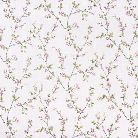 Budding Vine Lilac by Carole Designer Fabric VIBRANCE 90% Cotton, 10% Linen Pakistan Passes 15,000 Double Rubs Wyzenbeek Horizontal: 18" D and Vertical: 18" V 58" - Swanky Fabrics -