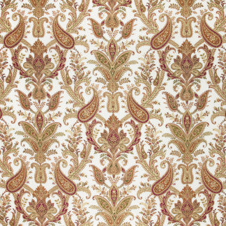 Castelle Magenta by Carole Designer Fabric Mulberry Sangria 64% Cotton, 27% Viscose, 9% Polyester India 26 3/4" V, 26 3/4" H 54" - Swanky Fabrics -
