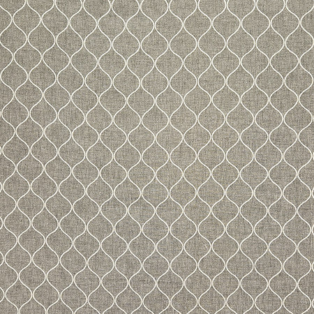 Cup Of Tea Graphite by Carole Designer Fabric In The Details 78% Polyester, 14% Cotton, 8% Linen India 3" V, 2 1/4" H 54" - Swanky Fabrics -