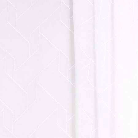 You Started It White by Carole Designer Fabric Sheer Intrigue 100% Polyester China N/A 7 3/4" V, 6 1/2" H 54" - Swanky Fabrics -