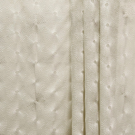 <p>Be Happy Parchment by Carole Designer Fabric</p><p><strong>Required Minimum Quantity Purchase: 2 yards</strong></p><p>Book: Sheer Delight</p><p>Content: Base: 88% Polyester, 12% Cotton Embr: 100% Polyester</p><p>Origin: </p><p>Performance: N/A</p><p>Repeat: 12 1/2" V, 12 5/8" H</p><p>Width: 50 1/2*"</p>