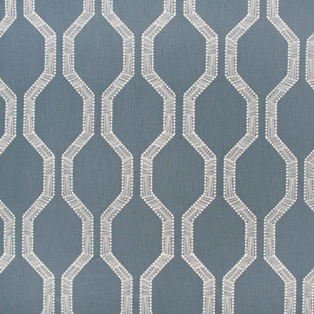 Seemingly Knot Dusty Blue by Carole Designer Fabric Blue Forest 100% Cotton India N/A 15 1/8" V, 10 5/8" H HD 52" - Swanky Fabrics -