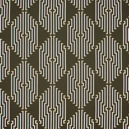 Conversation Piece Chocolate by Carole Designer Fabric COCONUT CREAM 80% Cotton, 20% Polyester India 15" V, 17" H 52" - Swanky Fabrics -