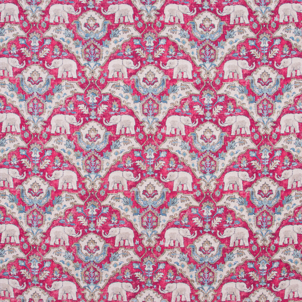 Elephant Parade Vintage Rose by Carole Designer Fabric Jungle Safari 55% Linen, 45% Viscose-Soil Release S Korea Passes 27,000 Double Rubs Wyzenbeek Horizontal: 13.5 and Vertical: 13.5 54 - Swanky Fabrics -