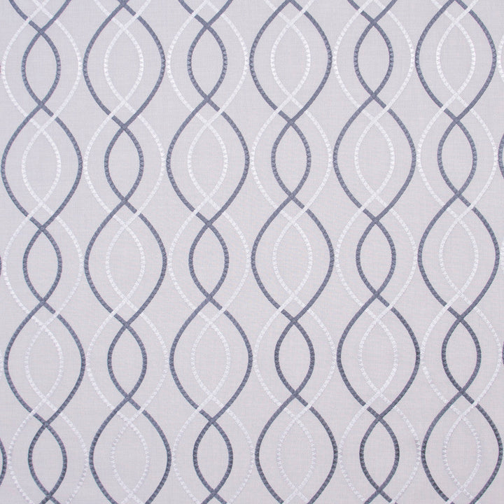 Drifting Away Steel by Carole Designer Fabric White Smoke 73% Cotton, 27% Polyester India Passes 30,000 Double Rubs Wyzenbeek Horizontal: 10.75 and Vertical: 12.5 54 - Swanky Fabrics -