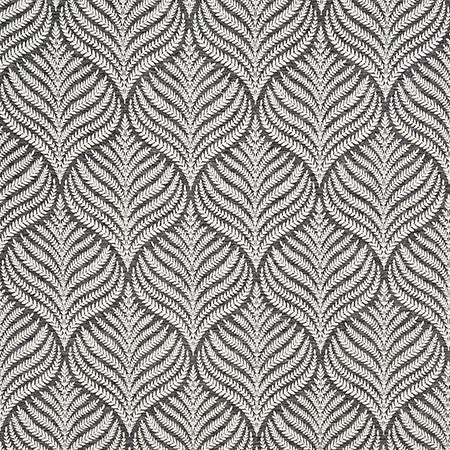 Longing Graphite by Carole Designer Fabric In The Details 48% Cotton, 46% Polyester, 6% Linen India 11 5/8" V, 4 5/8" H HD 54" - Swanky Fabrics -