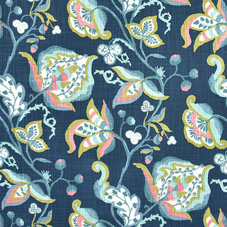 Hidden Path Indigo by Carole Designer Fabric Jade 100% Cotton-SSR Pakistan 12,000 Wyzenbeek Double Rubs 25 1/4" V, 13 1/2" H HD 54" - Swanky Fabrics -