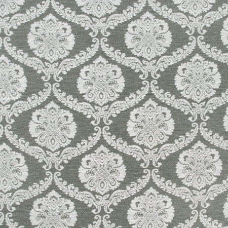 Misty Waters Stone by Carole Designer Fabric SILVER FOX 60% Viscose, 40% Polyester China N/A 13 3/4" V, 15 3/8" H 56" - Swanky Fabrics -