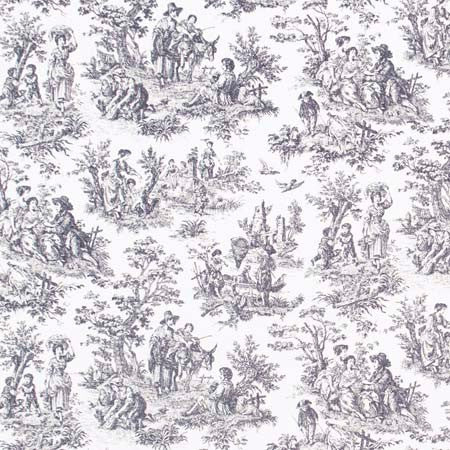 Country Toile Noir by Carole Designer Fabric Ash Oak 100% Cotton Printed & Finished In USA 51,000 Wyzenbeek Double Rubs </p><p>Repeat: 13 1/2" V, 13 1/2" H HD 54" - Swanky Fabrics -