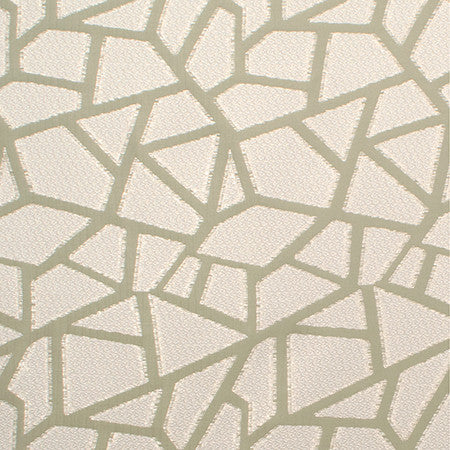 All Angles Sage by Carole Designer Fabric Radiance 100% Polyester Turkey 18" V, 10" H 58" - Swanky Fabrics -