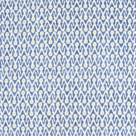 Together With You Ocean by Carole Designer Fabric Bluebell 100% Cotton India 9" V, 13 1/2" H 54" - Swanky Fabrics -