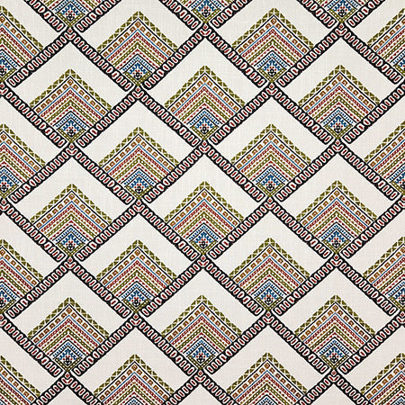 Originality Madras by Carole Designer Fabric Hidden Treasure 36% Polyester, 26% Cotton, 22% Viscose, 16% Linen China 11 1/2" V, 6 1/2" H HD 54" - Swanky Fabrics -