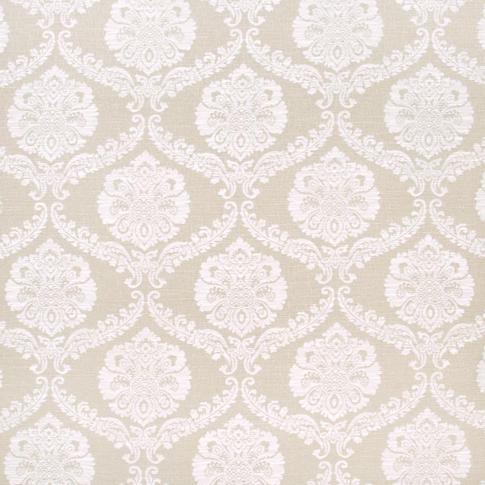 Misty Waters Sand by Carole Designer Fabric Coconut Cream 60% Viscose, 40% Polyester China N/A Horizontal: 15375 and Vertical: 1375 56 - Swanky Fabrics -
