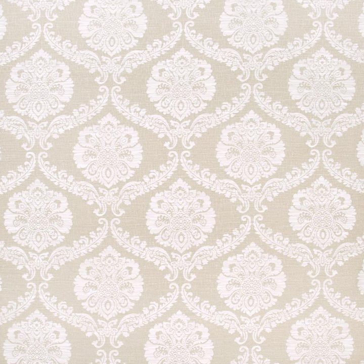 Misty Waters Sand by Carole Designer Fabric Coconut Cream 60% Viscose, 40% Polyester China N/A Horizontal: 15375 and Vertical: 1375 56 - Swanky Fabrics -