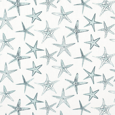 On A Sea Star Harbor by Carole Designer Fabric Jade 100% Cotton Pakistan 12 1/4" V , 27 1/4" H 54" - Swanky Fabrics -