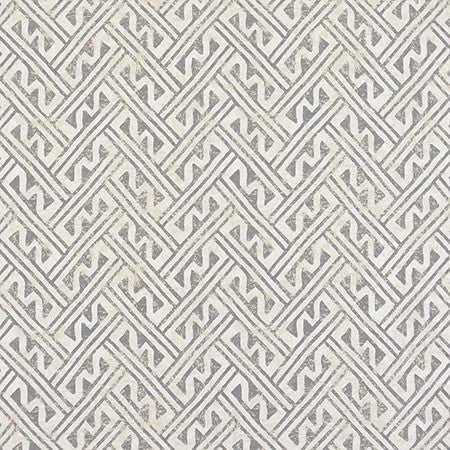 In The Mix Grey by Carole Designer Fabric Moonstone 100% Cotton-Soil Repellent Usa 13" V, 13 1/2" H 56.5" - Swanky Fabrics -