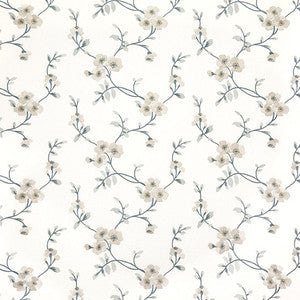 Carole Fabric Hearts And Flowers Aqua