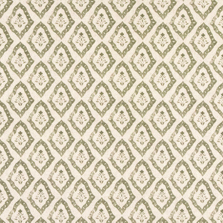 Colleen Oregano by Carole Designer Fabric Serene Green 85% Cotton, 15% Linen 45,000 Martindale Circular Rubs 2 3/8" V, 2 3/8" H 54" - Swanky Fabrics -
