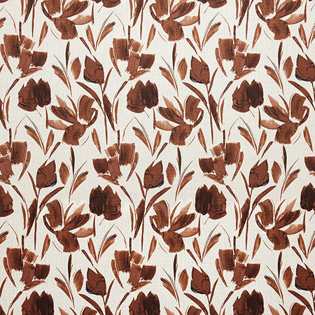 Gentle Garden Clay by Carole Designer Fabric Dawn & Dusk 100% Cotton India 26 1/2" V, 13 1/2" H 54" - Swanky Fabrics -