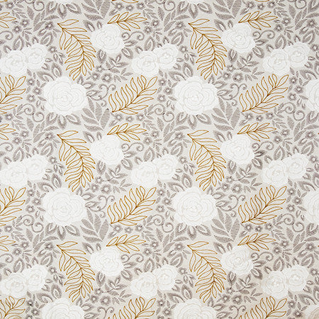 Bedford Place Golden Wheat by Carole Designer Fabric English Garden Base: 55% COTTON, 45% LINEN Embr:39.4% COTTON, 32.3% LINEN, 22.1% ACRYLIC, 6.2% VISCOSE 2,000 Martindale Circular Rubs 17 1/4" V, 14 3/4" H 51*" - Swanky Fabrics -
