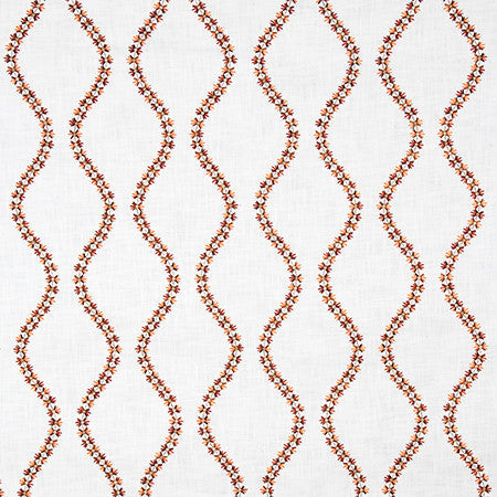 Garden Market Ruby by Carole Designer Fabric English Garden Base: 100% Cotton Embr: 100% Viscose N/A 7 7/8" V, 6 1/4" H 52*" - Swanky Fabrics -