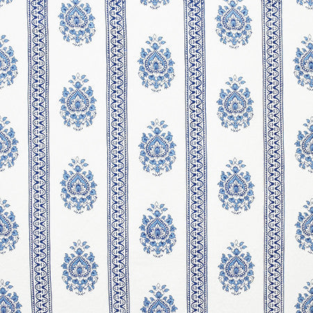 Road To Royalty Sapphire by Carole Designer Fabric Artisan 54% Linen, 46% Cotton INDIA 7,000 Martindale Circular Rubs 7" V, 17 3/8" H 54" - Swanky Fabrics -