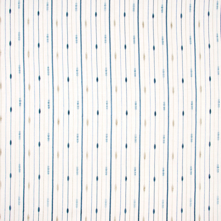 In A Row Bluejay by Carole Designer Fabric Haven 100% Polyester India Passes 30,000 Double Rubs Wyzenbeek Horizontal: 525 and Vertical: 625 52.75 - Swanky Fabrics -