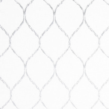 As You Go White Steel by Carole Designer Fabric Moonstone 52% Cotton, 25% Rayon, 18% Polyester, 5% Linen India 7 1/2" V, 4 1/4" H 52" - Swanky Fabrics -