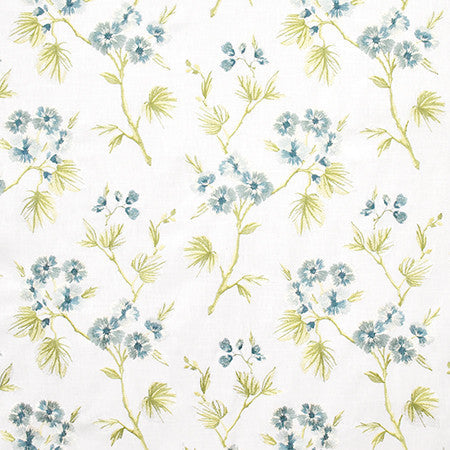 For A Reason Celestial by Carole Designer Fabric Wallflower Base: 58% Cotton, 42% Polyester. Embr: 100% Rayon INDIA 12,000 Wyzenbeek Double Rubs 18 1/2" V, 16 3/4" H 50" - Swanky Fabrics -