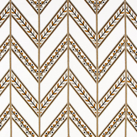 At This Moment Hickory by Carole Designer Fabric Harvest 60% Polyester, 40% Cotton India 15 1/8" V, 12 3/8" H 50.75" - Swanky Fabrics -