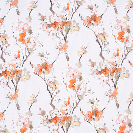 Another Time Orange Blossom by Carole Designer Fabric Azalea 100% Cotton S Korea Passes 15,000 Double Rubs Wyzenbeek Horizontal: 27 1/4" and Vertical: 26" V 54" - Swanky Fabrics -