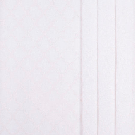 Turn Around Oyster by Carole Designer Fabric Sheer Marvel 100% Polyester TURKEY N/A 4" V, 3 1/8" H 118" - Swanky Fabrics -