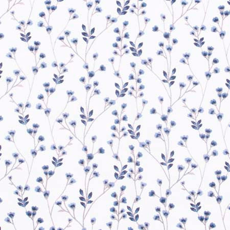 To Be A Poet Bluebell by Carole Designer Fabric Red Sea 73% Cotton, 27% Polyester India 20,000 Wyzenbeek Double Rubs Horizontal: 13 1/2" and Vertical: 6 1/4" V 54" - Swanky Fabrics -