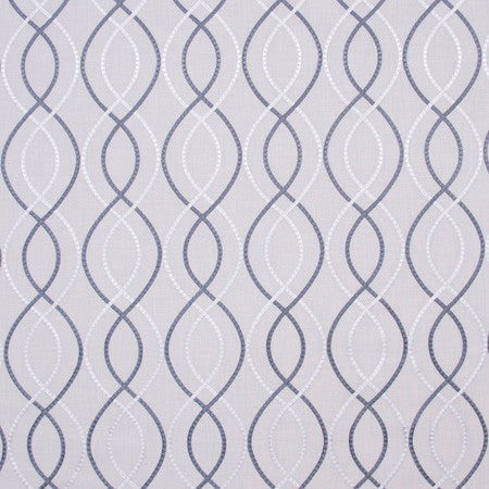 Drifting Away Steel by Carole Designer Fabric White Smoke 73% Cotton, 27% Polyester India Passes 30,000 Double Rubs Wyzenbeek Horizontal: 10 3/4" D and Vertical: 12 1/2" V 54" - Swanky Fabrics -