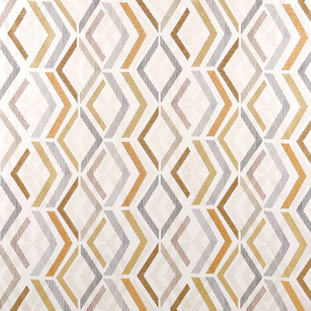 On The Angle Saffron by Carole Designer Fabric Muse 33% Viscose, 27% Poly, 27% Linen, 13% Rayon China 24,000 Wyzenbeek Double Rubs </p><p>Repeat: 15 1/2" V, 18" H 54" - Swanky Fabrics -