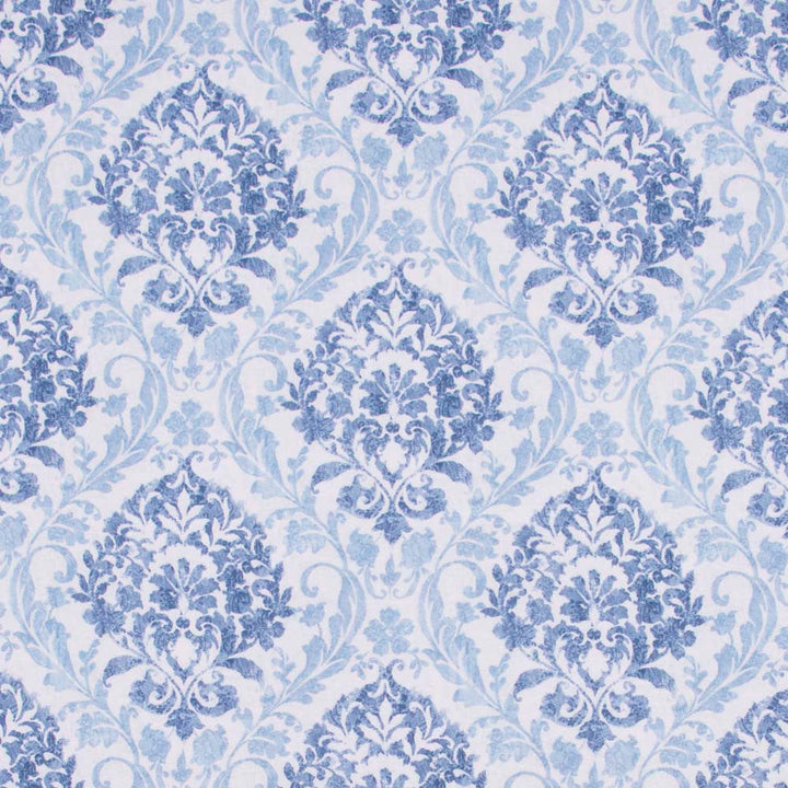 Porchester Denim by Carole Designer Fabric Red Sea 100% Polyester India 30,000 Wyzenbeek Double Rubs Horizontal: 13.5 and Vertical: 13.5 54 - Swanky Fabrics -