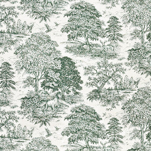 Carole Fabric Wild Horses Classic Green