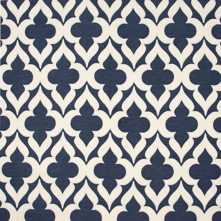 Dobbs Ferry Cobalt by Carole Designer Fabric Blue Forest 62% Polyester, 31% Cotton Turkey N/A Horizontal: 7 and Vertical: 1375 58 - Swanky Fabrics -