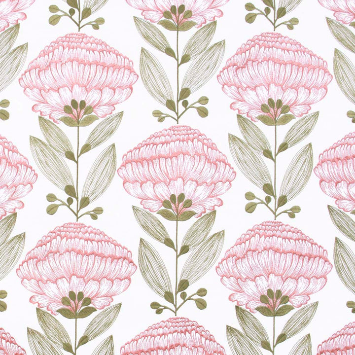 Allium Bloom Ballerina by Carole Designer Fabric Pink Jade 76% Polyester, 24% Cotton India N/A Horizontal: 12.75 and Vertical: 12.75 51 - Swanky Fabrics -