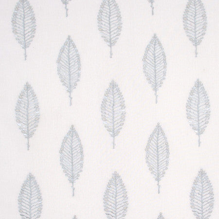 Garden Wall Silver by Carole Designer Fabric For The Window 50% Linen, 30% Viscose, 20% Polyester China N/A 11 1/2" V, 10 3/4" H 52" - Swanky Fabrics -