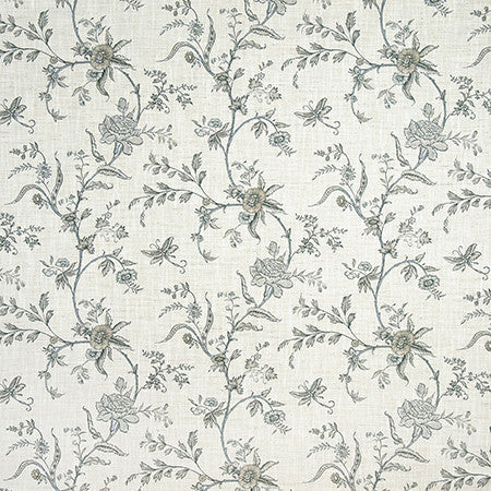 Country Charm Flax by Carole Designer Fabric English Garden 100% Polyester 60,000 Wyzenbeek Double Rubs 24 1/2" V, 13 3/4" H HD 54" - Swanky Fabrics -
