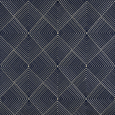 Focus On Me Navy by Carole Designer Fabric From The Heart 65% Cotton, 30% Rayon, 5% Zari India N/A </p><p>Repeat: 15" V, 13" H 52" - Swanky Fabrics -