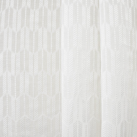 Heading Out White by Carole Designer Fabric Sheer Luxury 100% Polyester TURKEY N/A 1 1/2" V, 3 7/8" H 118" - Swanky Fabrics -