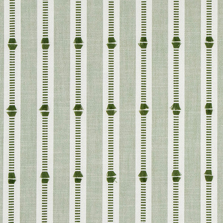 Homework Basil by Carole Designer Fabric Serene Green 82% Cotton, 18% Polyester N/A 3 7/8" V, 2" H 54" - Swanky Fabrics -